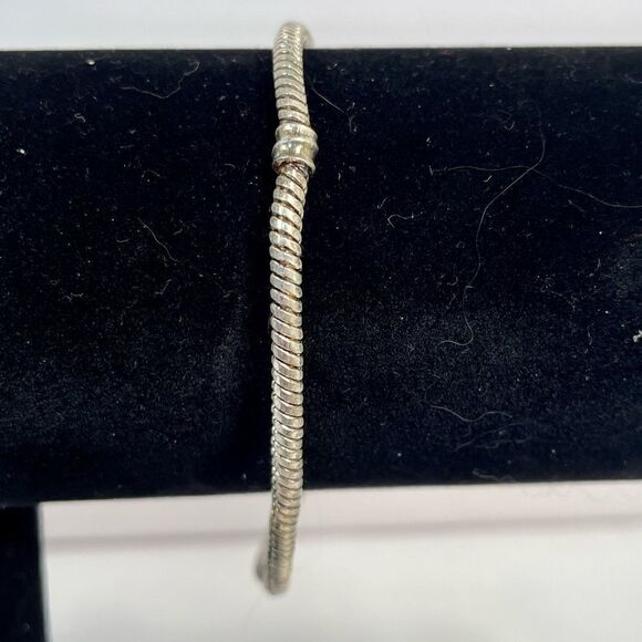 Pandora Compatible Bracelet 8.5” Silvertone - Picture 4 of 7